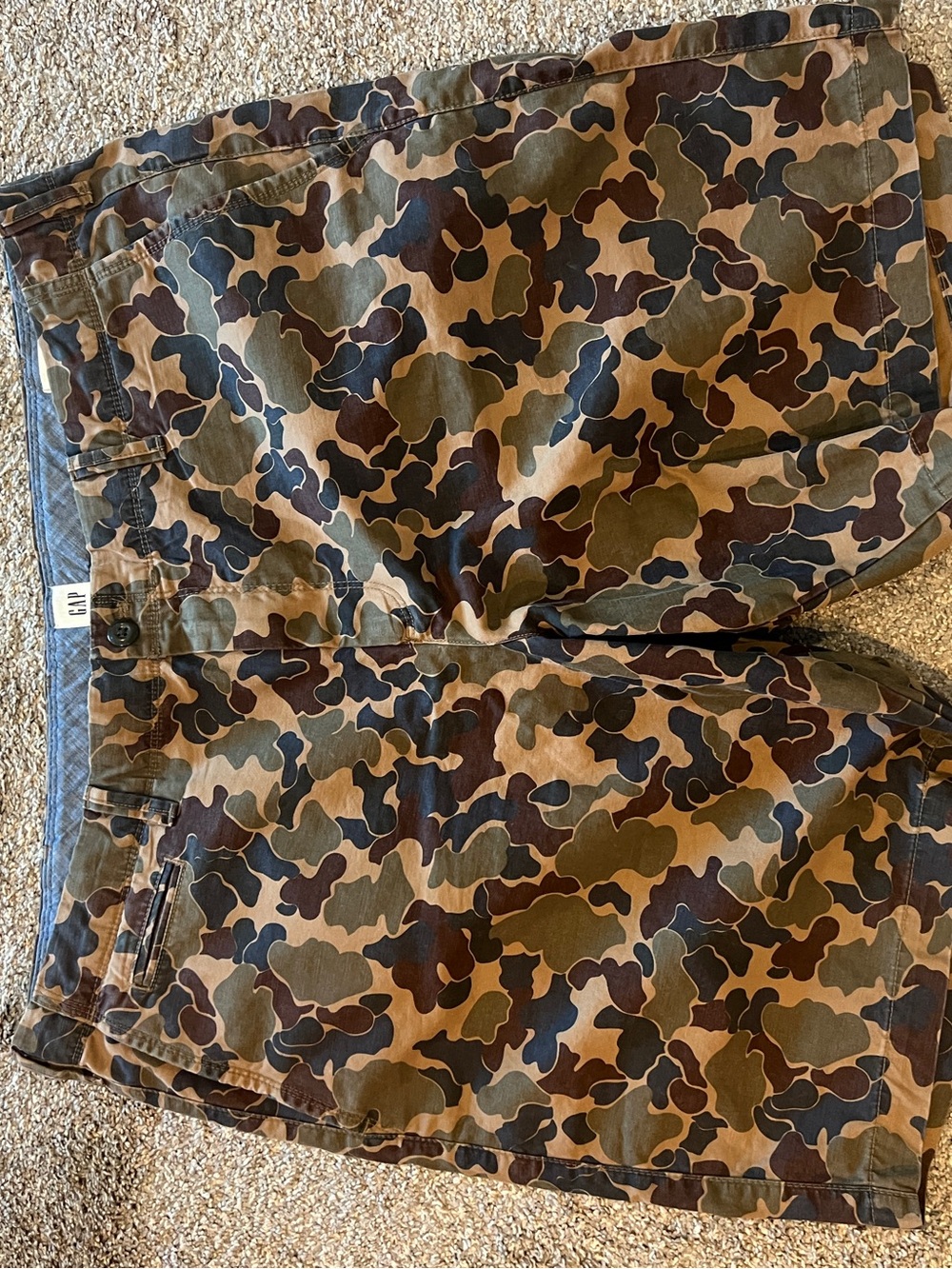 GAP Men's Camouflage Cargo Shorts - Brown, Olive, Black